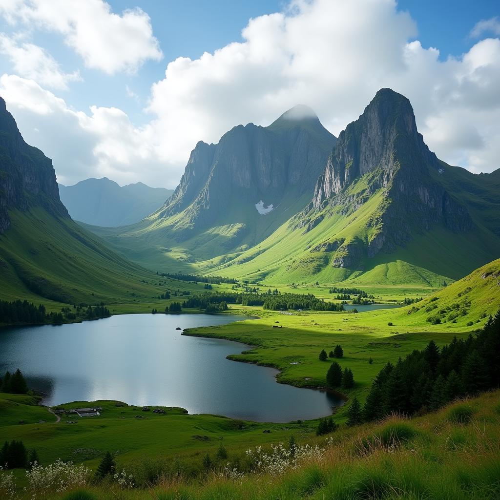 Breathtaking mountain scenery in Ireland