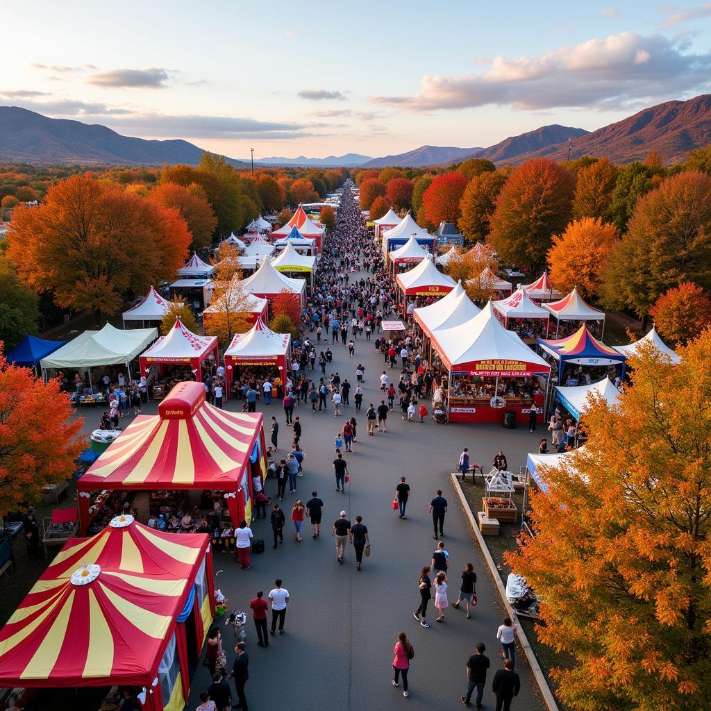 Picturesque scene of the Cornwall Fall Festival