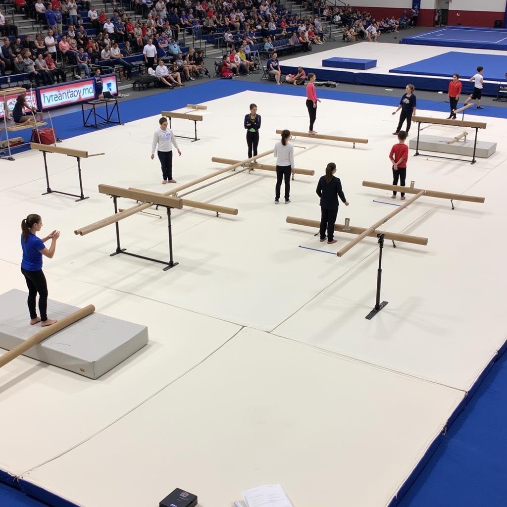 Các bài thi tại King Arthur Gymnastics Meet