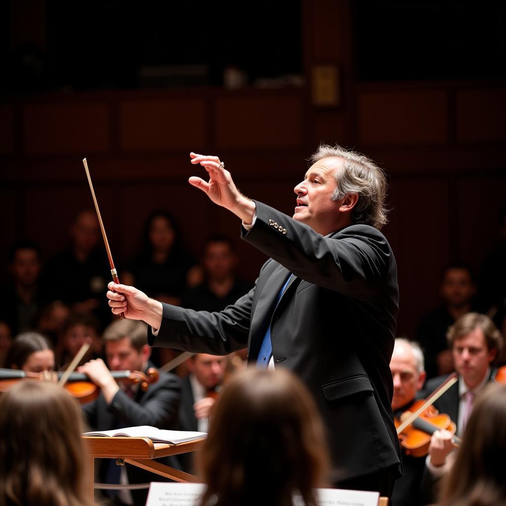 Laurie Johnson Conducting Orchestra