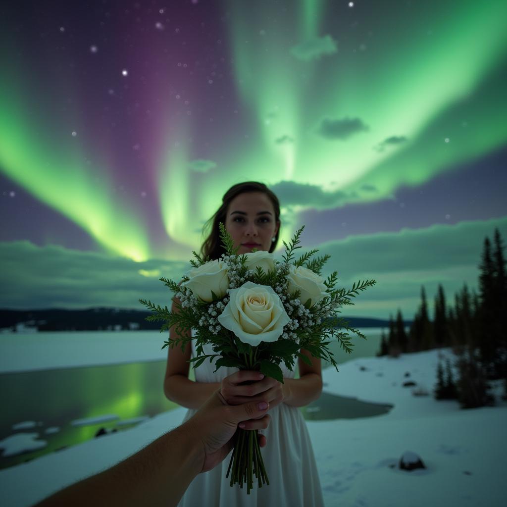 Aurora Borealis Wedding Bouquet