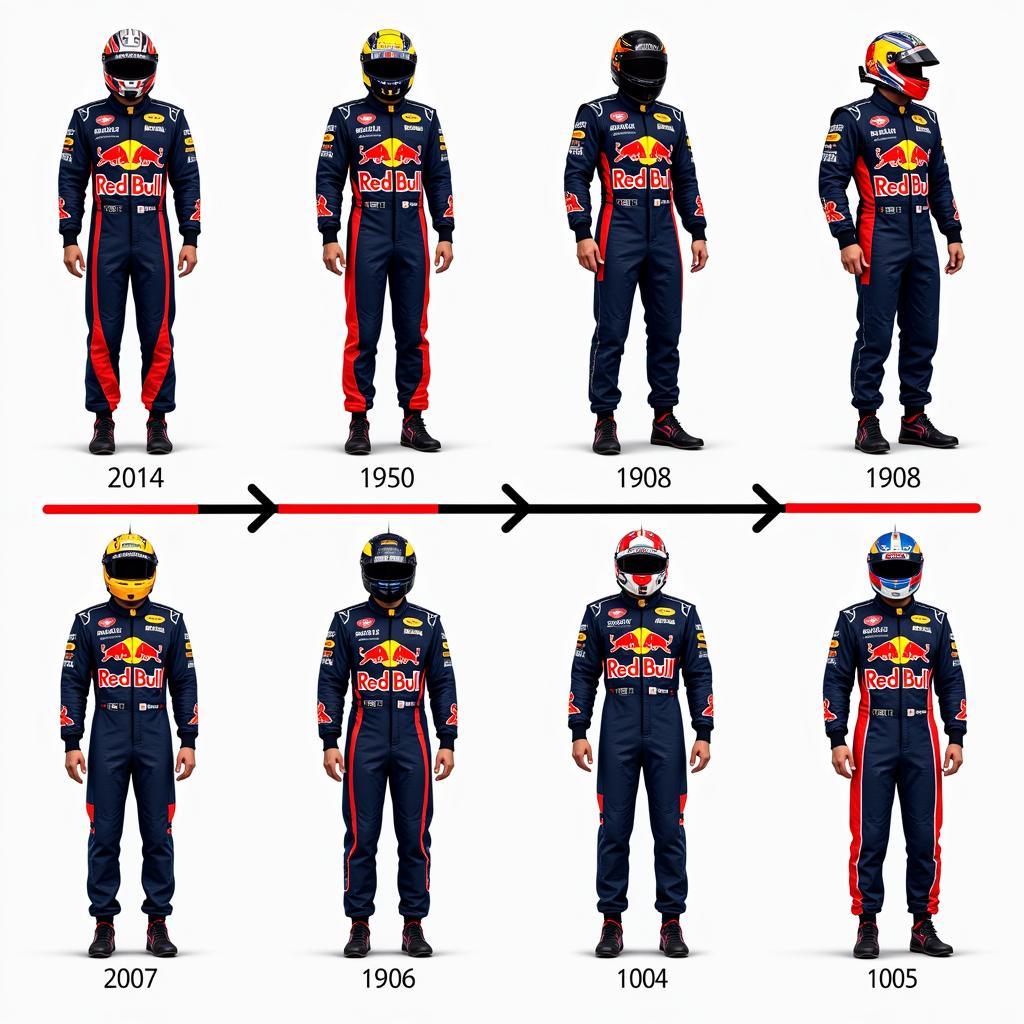 Lịch sử phát triển của bộ đồ đua Red Bull F1