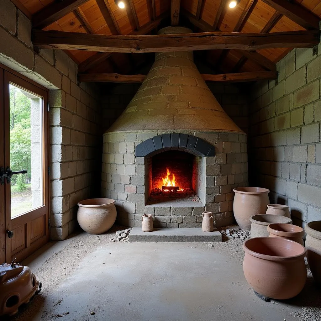 Lò nung truyền thống knock pottery