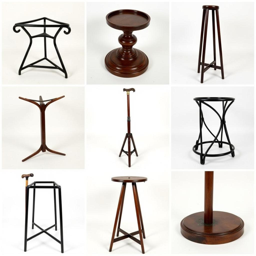 Different types of walking stick stands