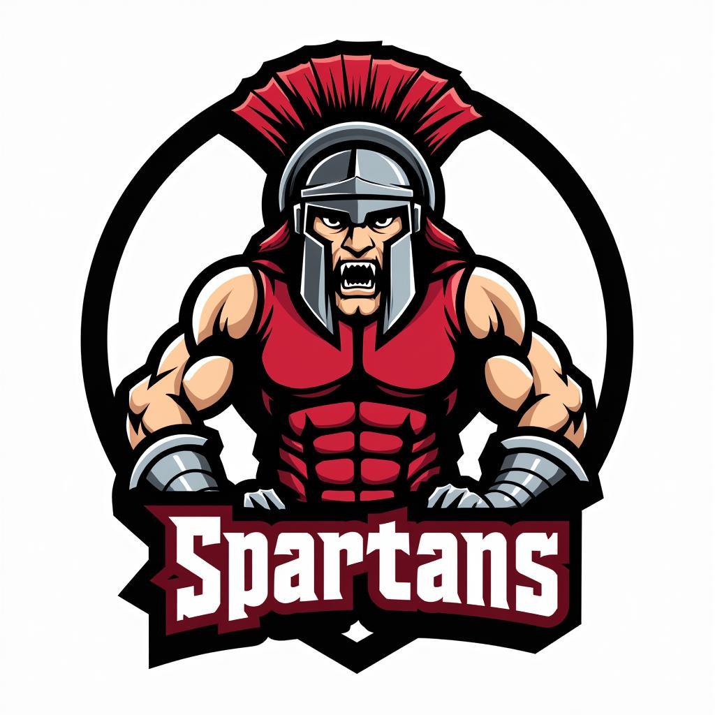 Logo Đội Bóng Có Hình Trojan Spartan