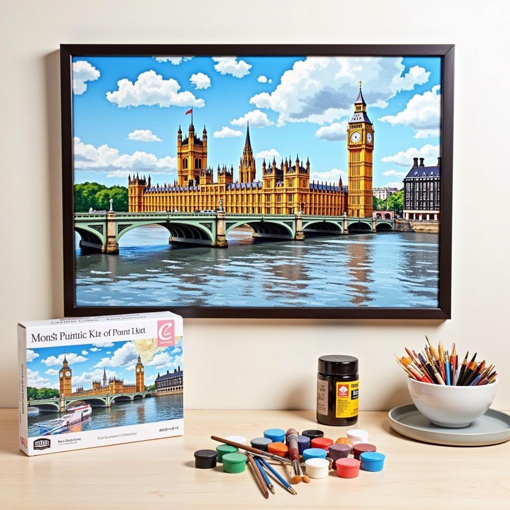 Tranh sơn dầu số hóa Big Ben London