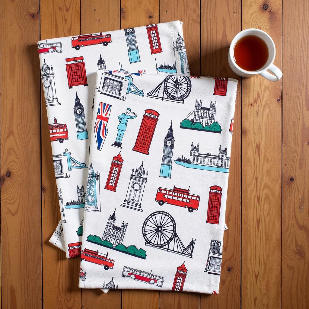 London-themed tea towel found online