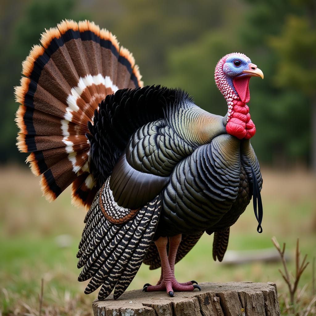 Mô hình dead mount turkey hoàn thiện