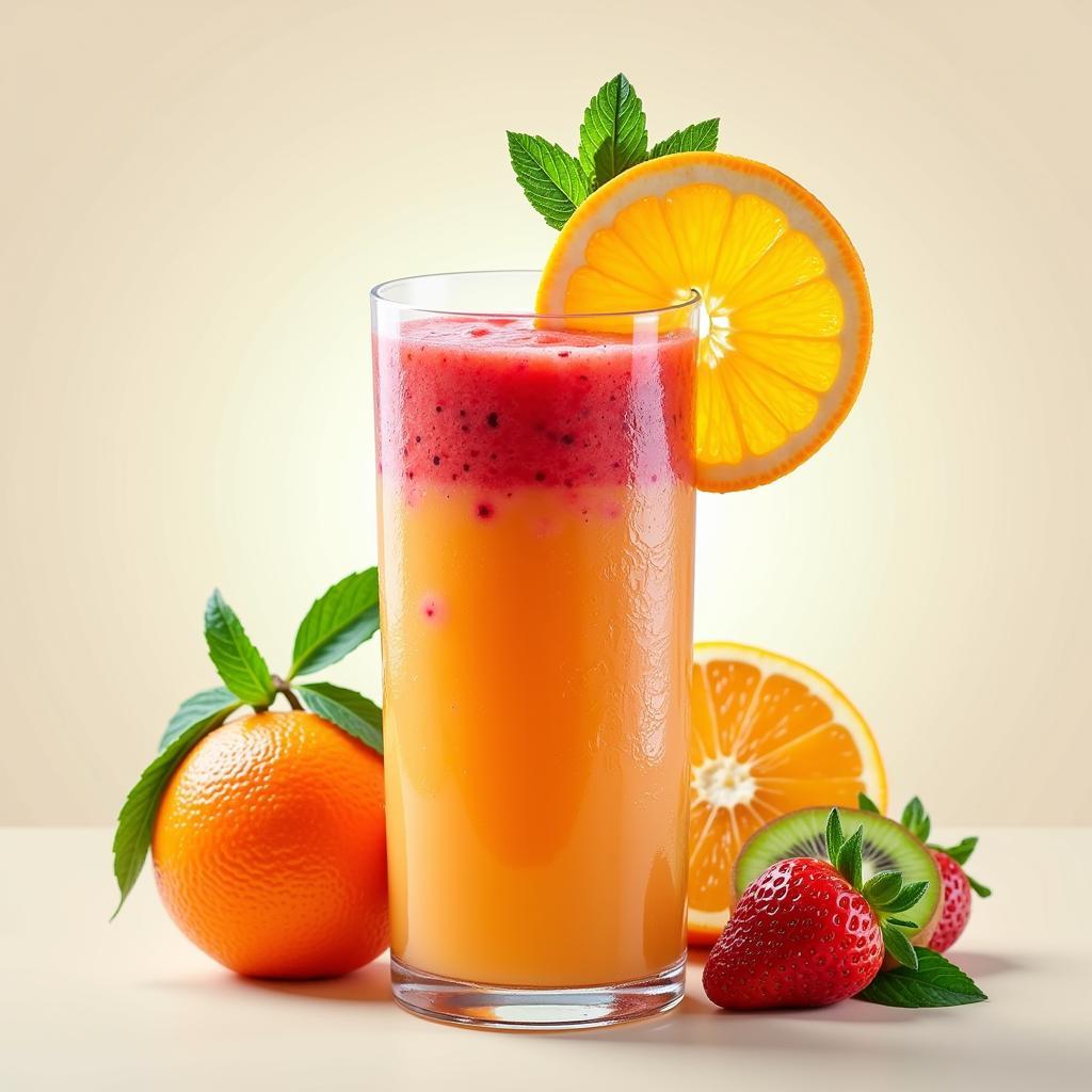 Ly sinh tố jugo rica de naranja hấp dẫn