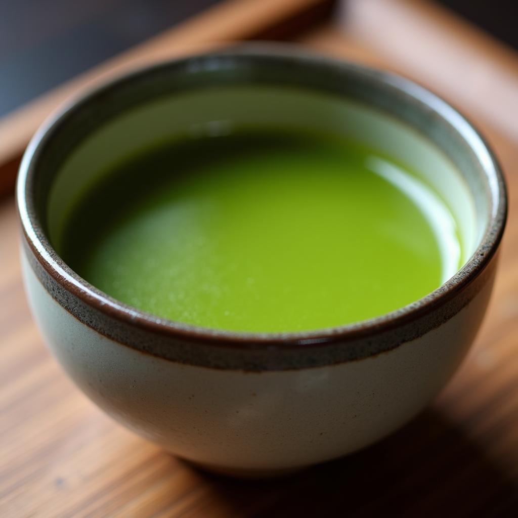 Ly trà xanh matcha đạo Nhật Bản