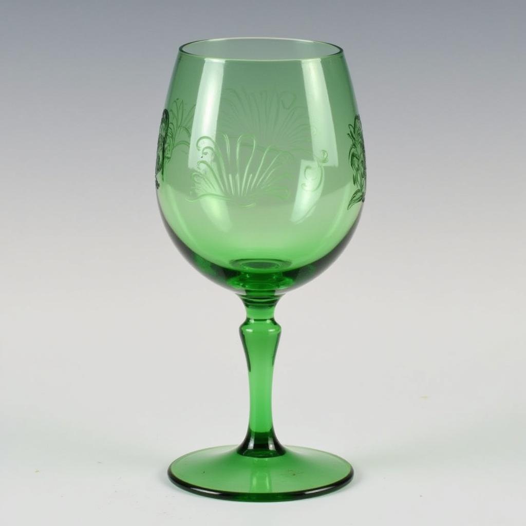 Antique Bristol Green Wine Glass