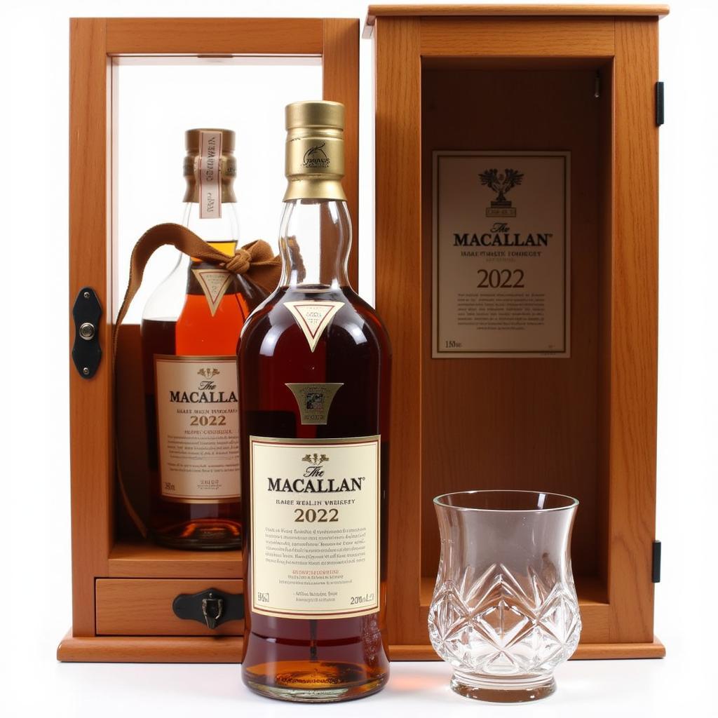 Macallan 2022 Rare Cask chai và ly