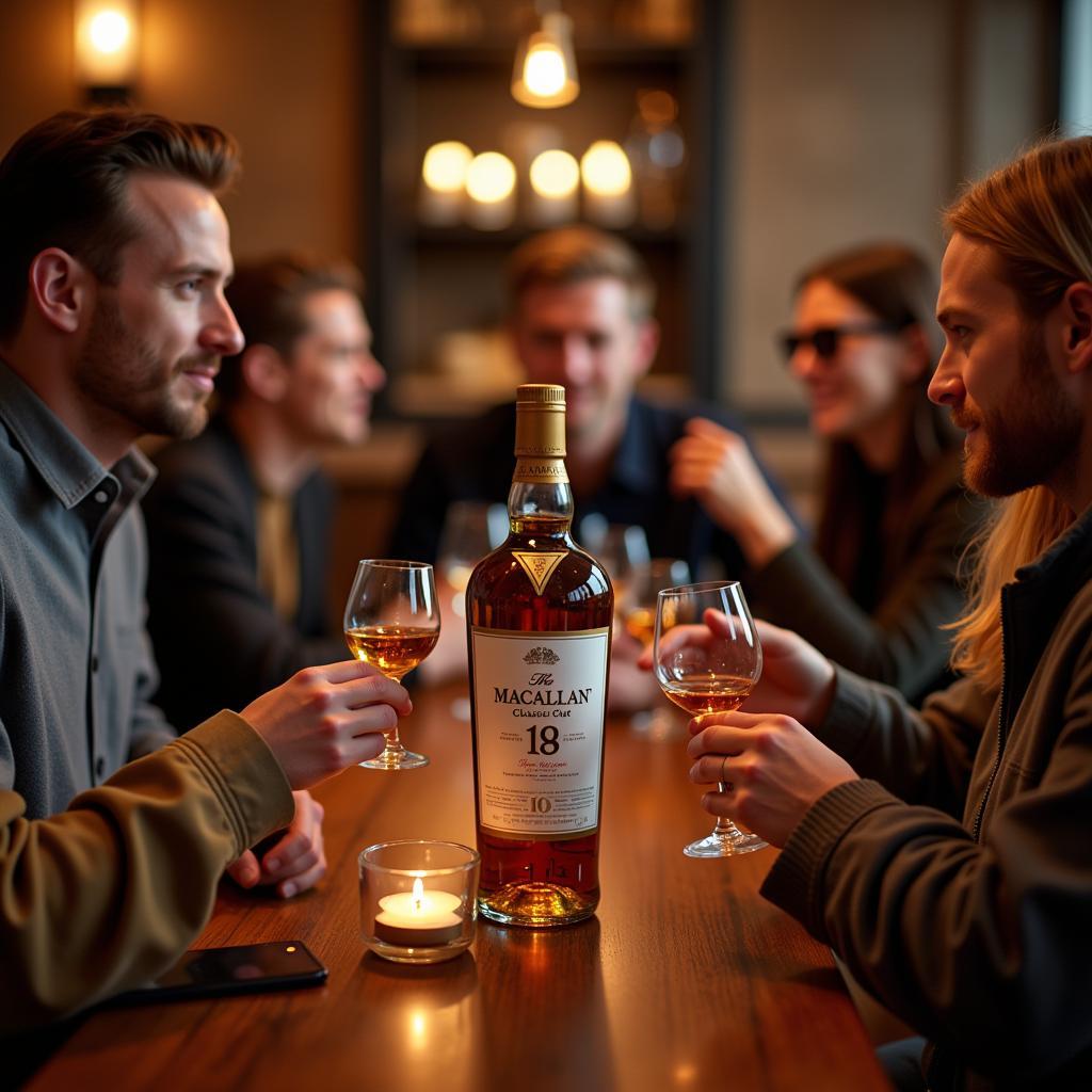 Uống Macallan Classic Cut 2019 Cùng Bạn Bè