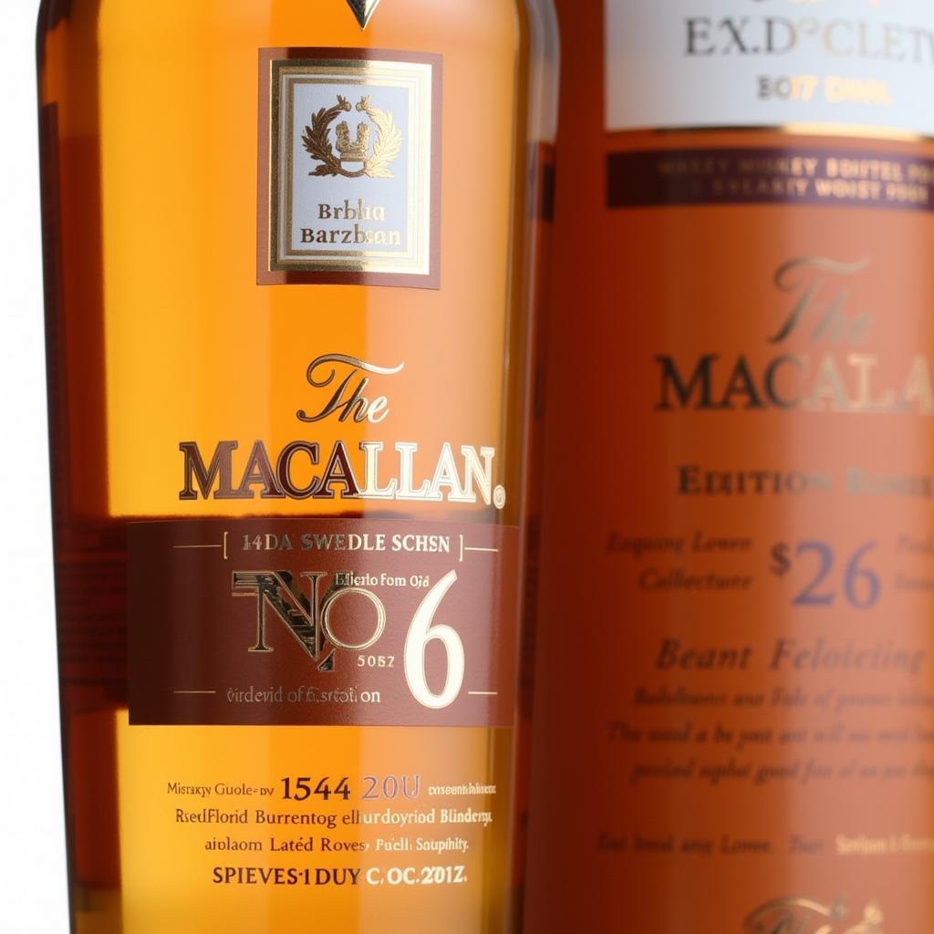 Chai rượu Macallan Edition No 6 với thiết kế sang trọng, tinh tế