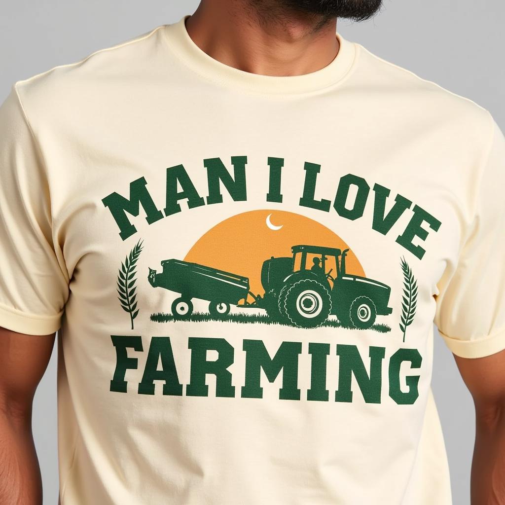 Man I Love Farming Shirt Design