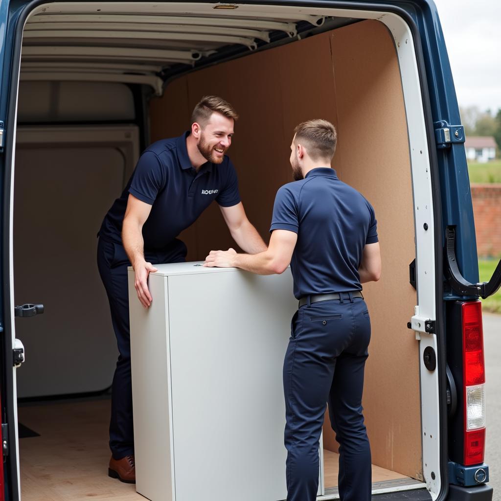 Man in Van Milton Keynes Unloading Furniture