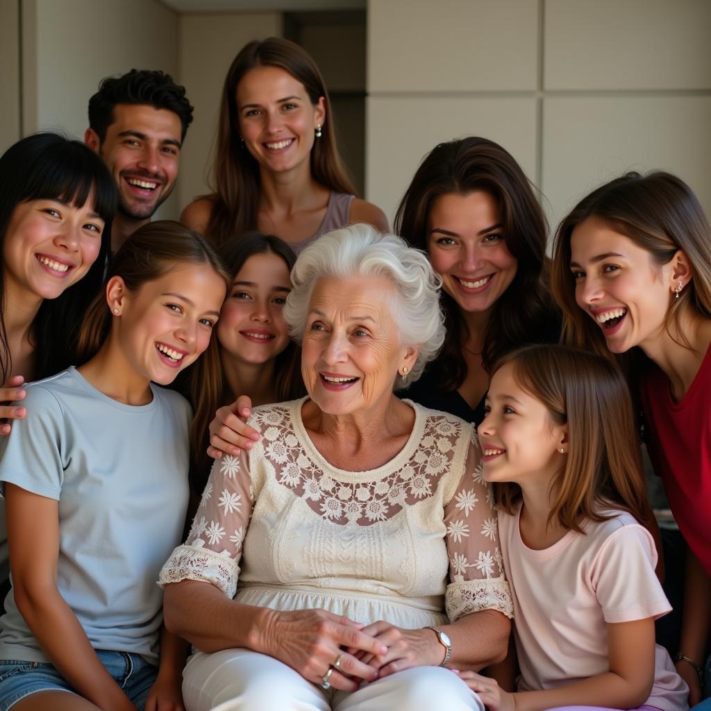 Marie Soprano surrounded by her loving family