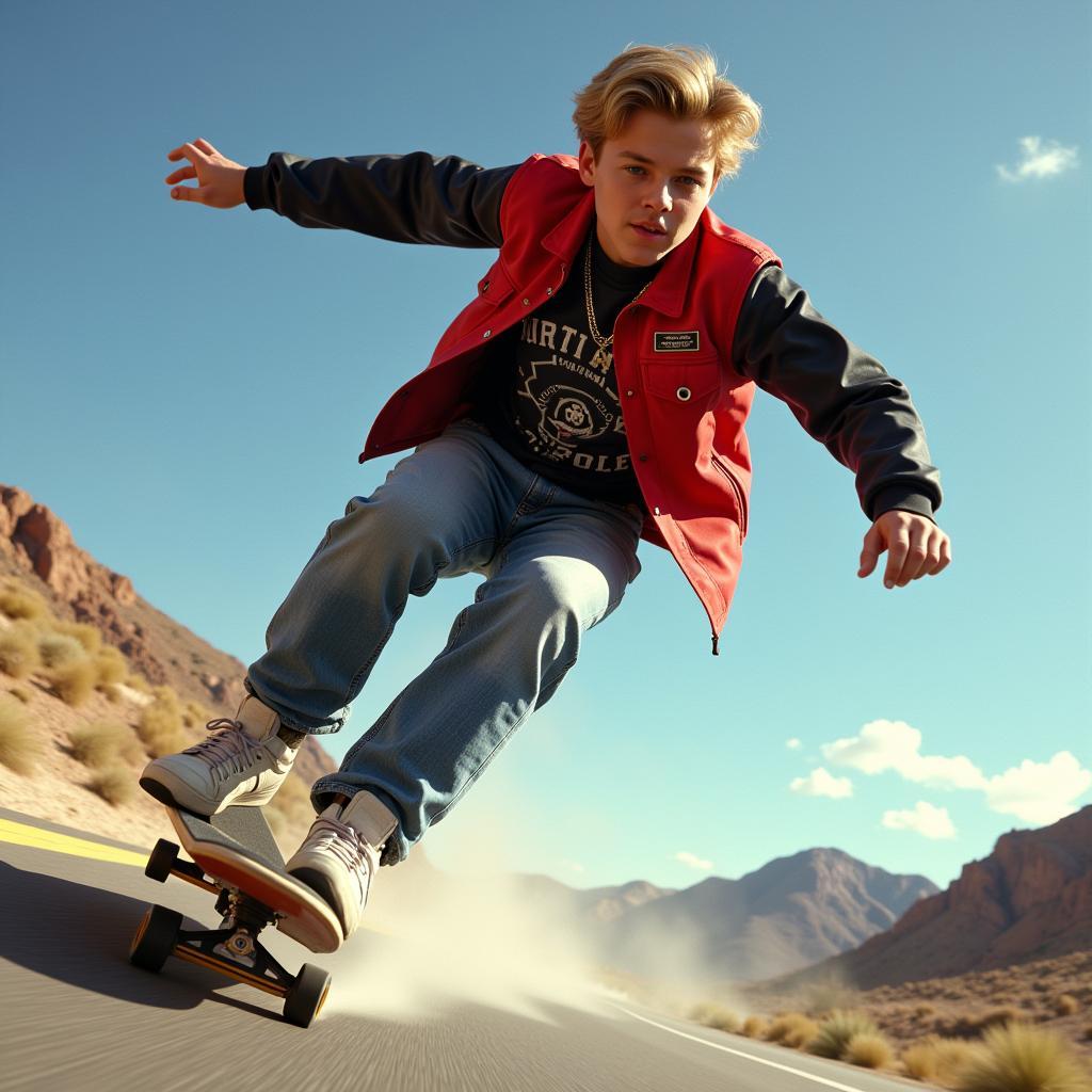 Marty McFly Skateboarding