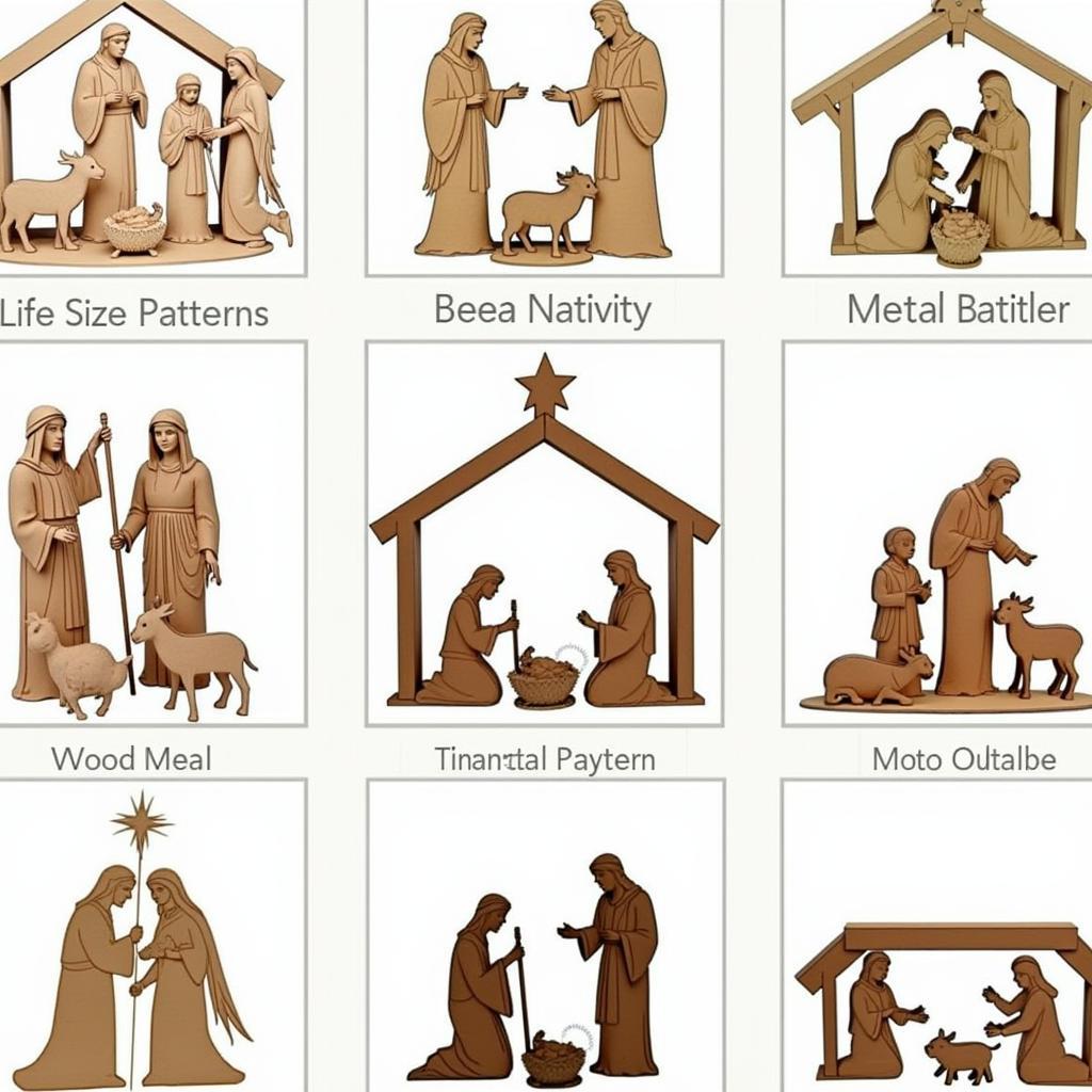 Variety of Nativity Scene Patterns