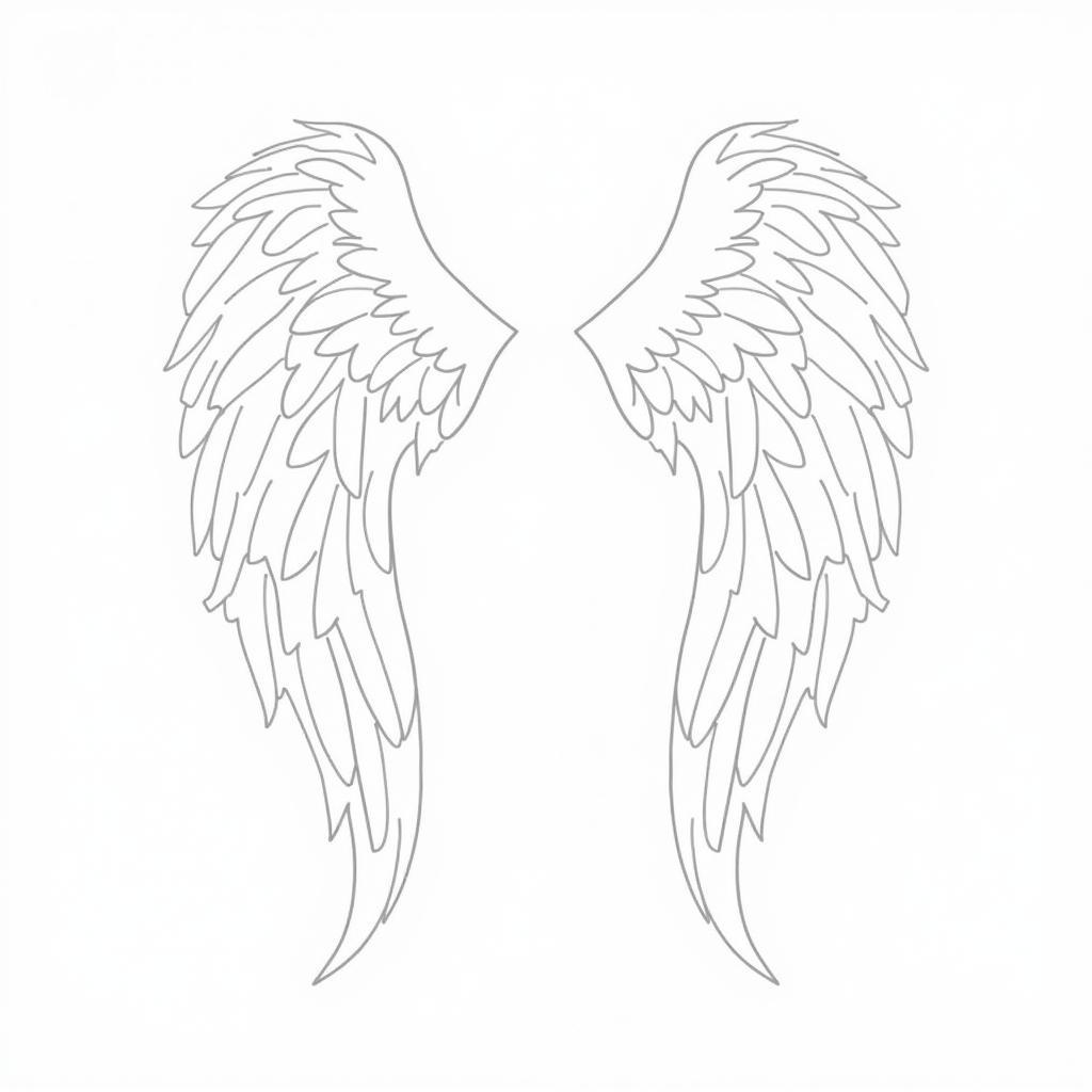 simple angel wings embroidery pattern