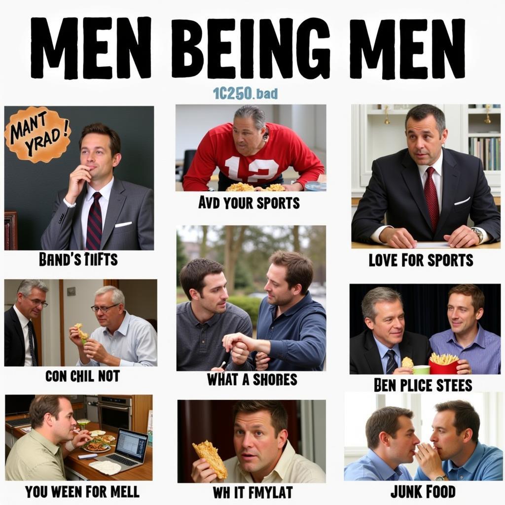 Men being men stereotypes depicted in online humor