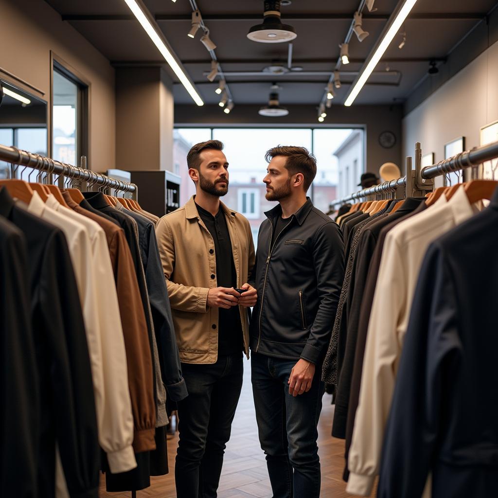 Men Shopping for Clothing