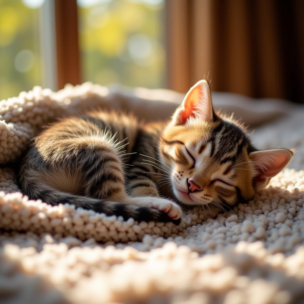 Kitten Sleeping Peacefully