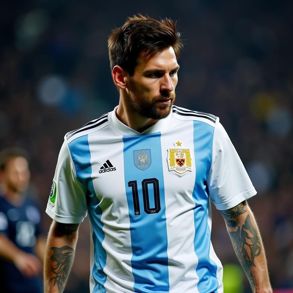 Messi mặc áo đấu World Cup 2014