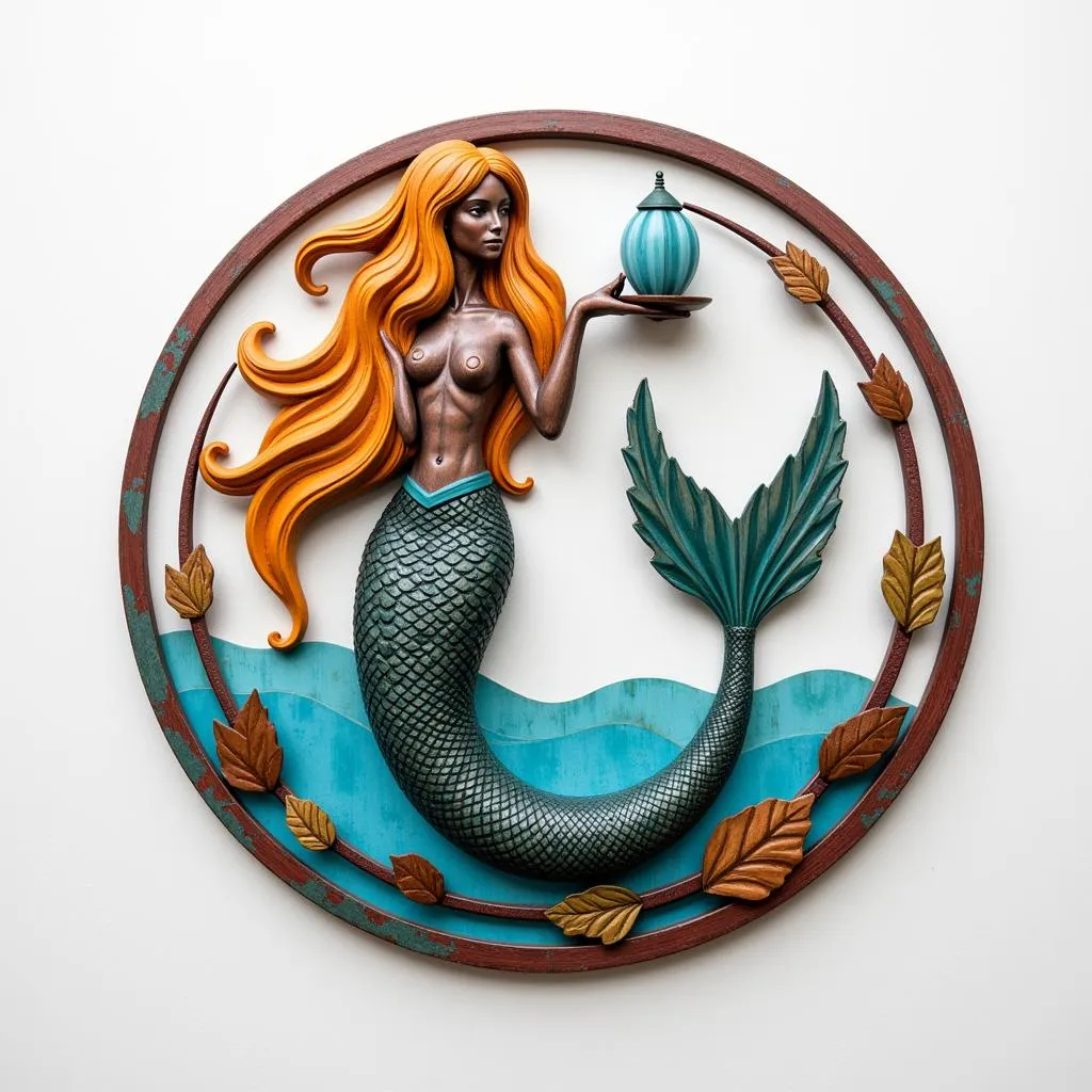 Modern Metal Mermaid Sign