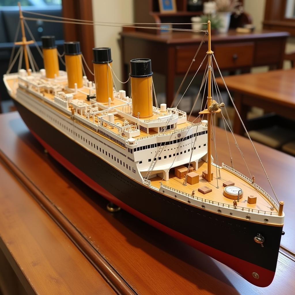 Mô hình tàu Titanic bằng gỗ hoàn thiện