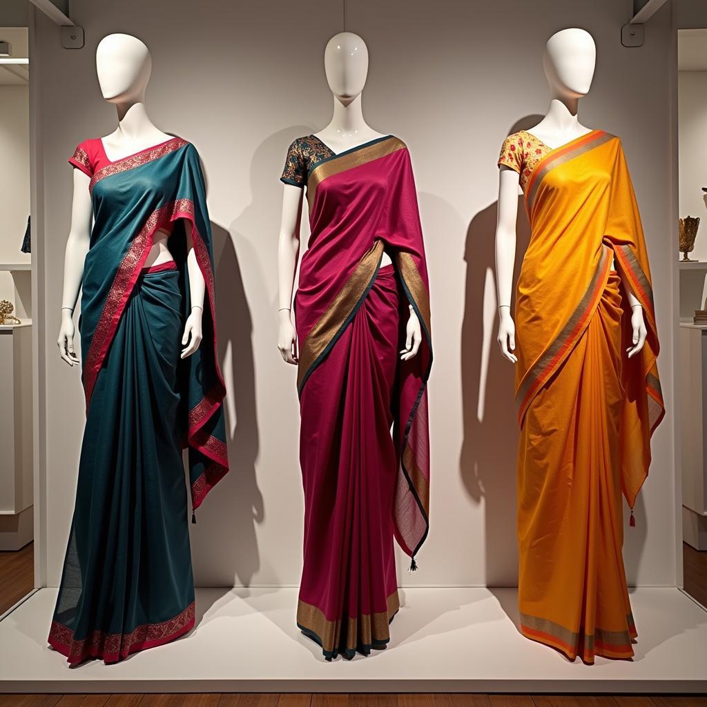 Modern Dhaka muslin sarees with contemporary designs