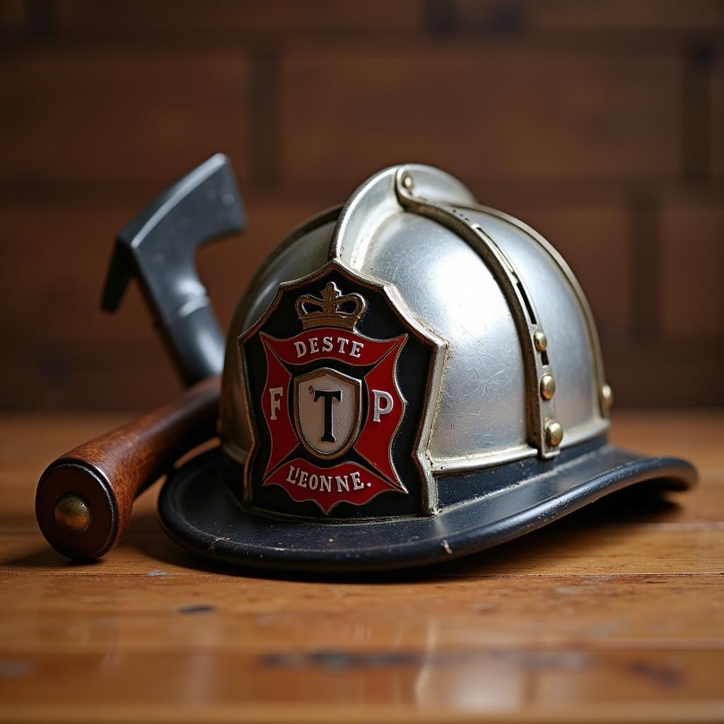 Metal firefighter helmet for kids