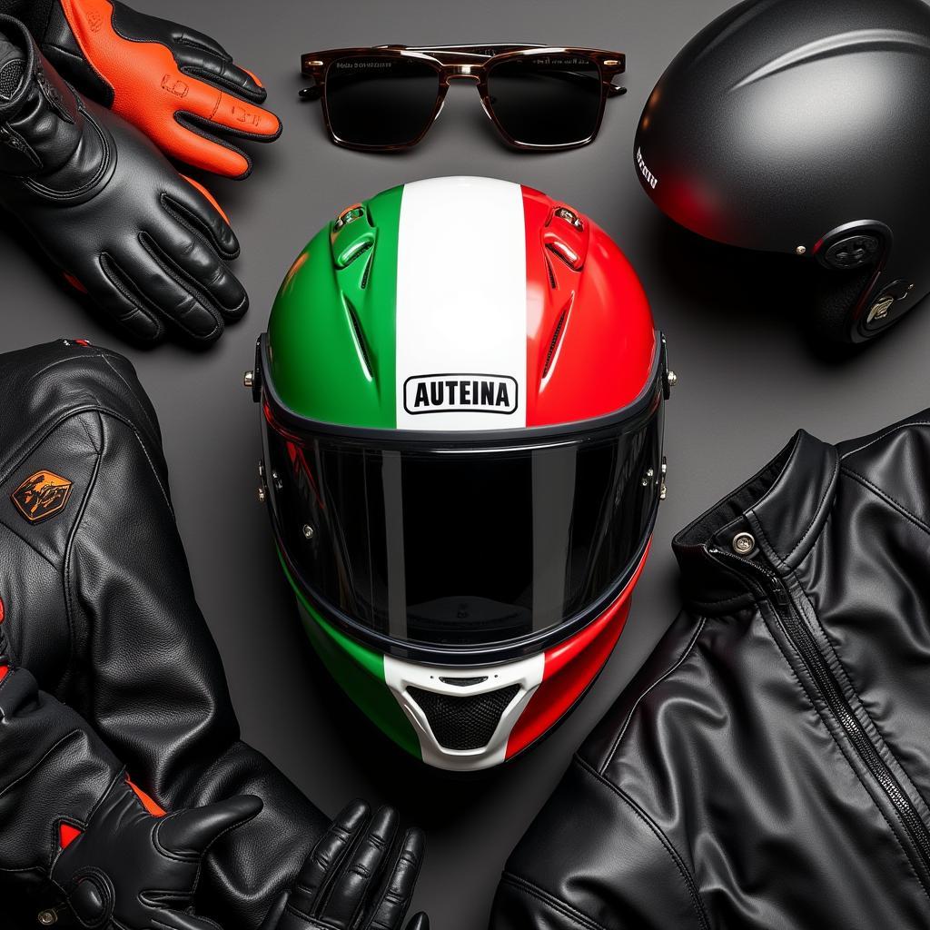 Motorcycle Helmet with Accessories