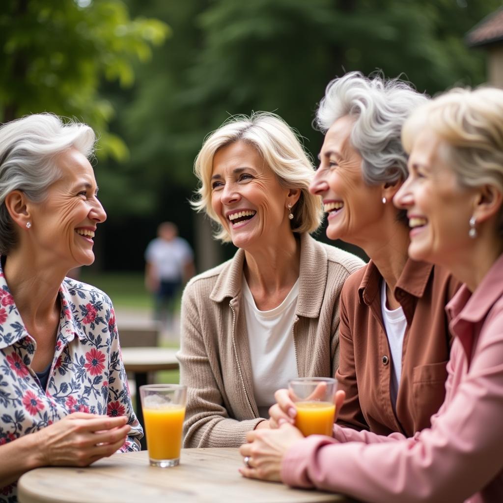 Mujeres solteras de 50 a 60 años disfrutando de la vida