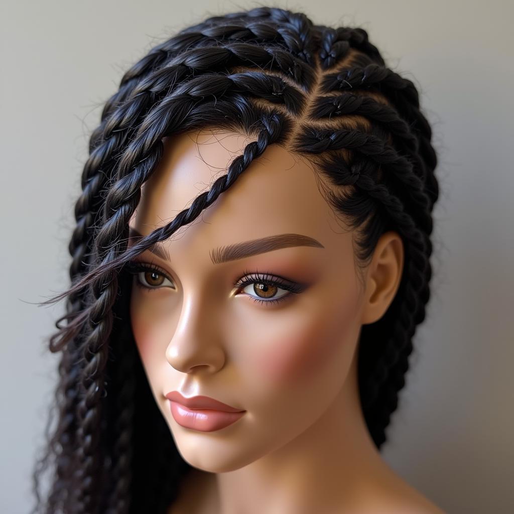 Natural Hair Mannequin for Braiding