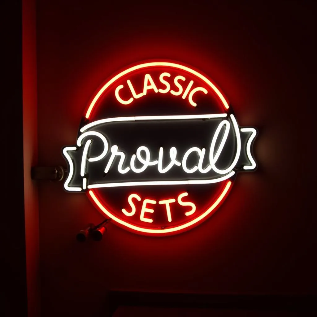 Neon sign with a retro design