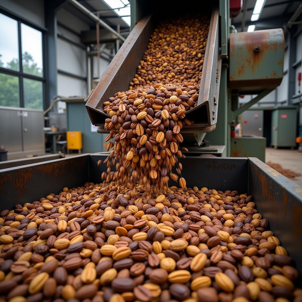 Nettoyeuse et trieuse de cacao industrielles