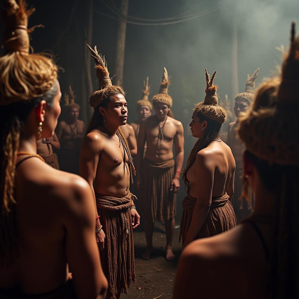 Fang ritual with masks