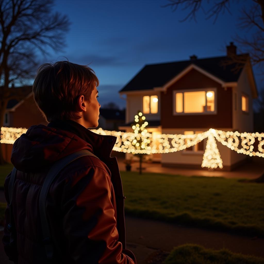 Person with Epilepsy Viewing Christmas Lights