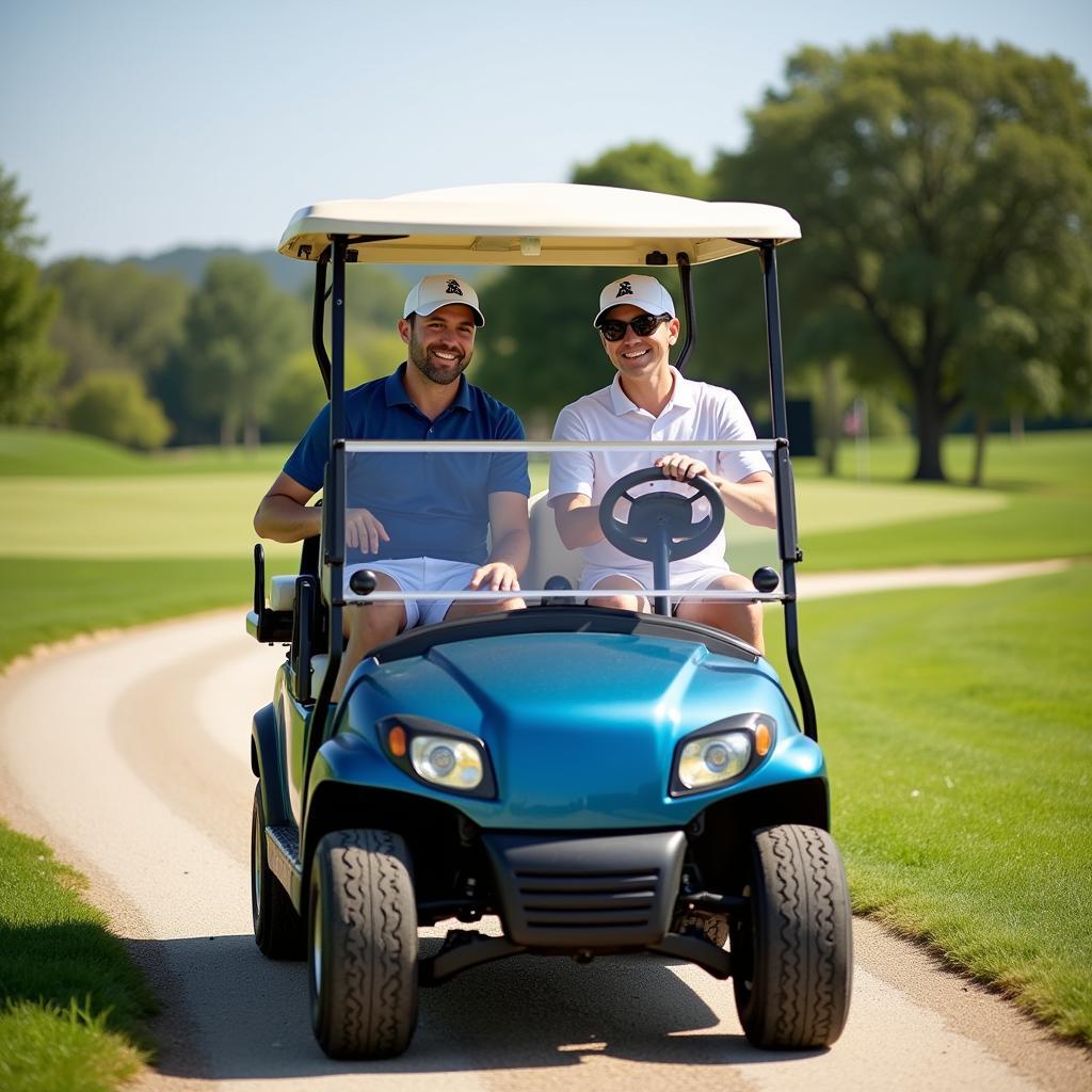 Người chơi golf sử dụng xe điện Astronaut Cart Battery