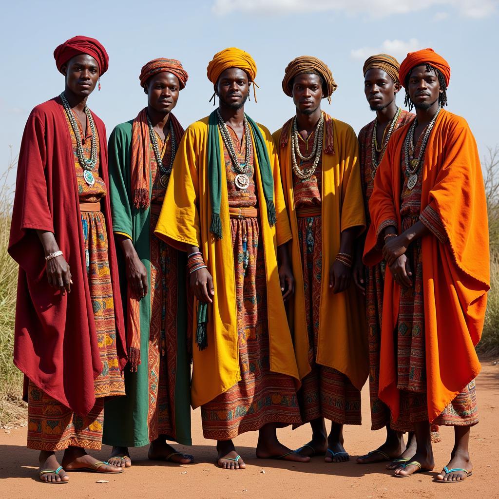 Ethiopian men in traditional clothing