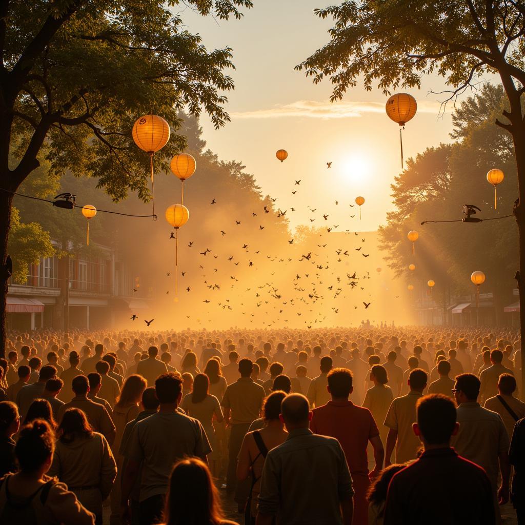 Fans Participating in a Bee Go Event