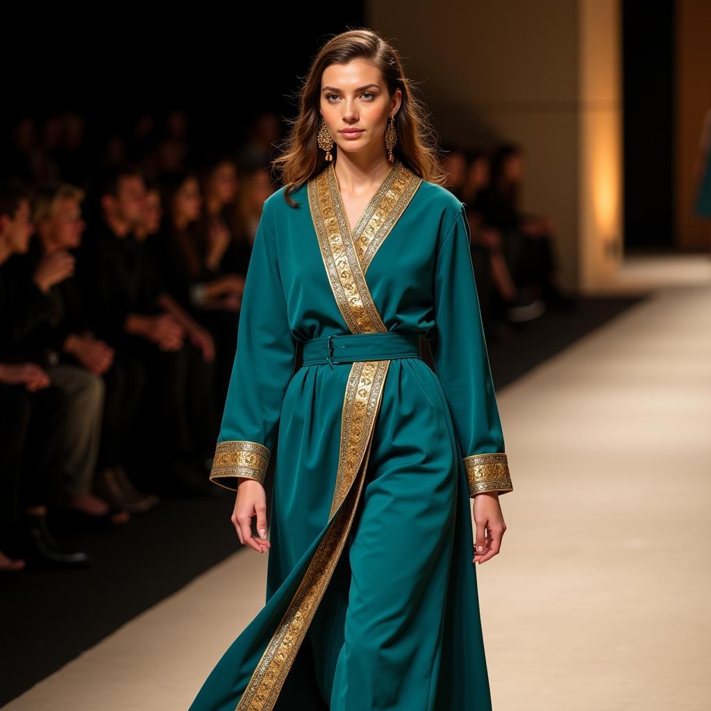 Modern Egyptian Coat on a Runway