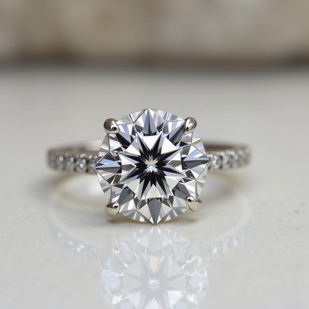 Salt and Pepper Diamond Ring