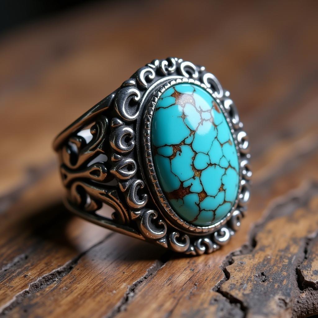 Western Men's Silver Ring