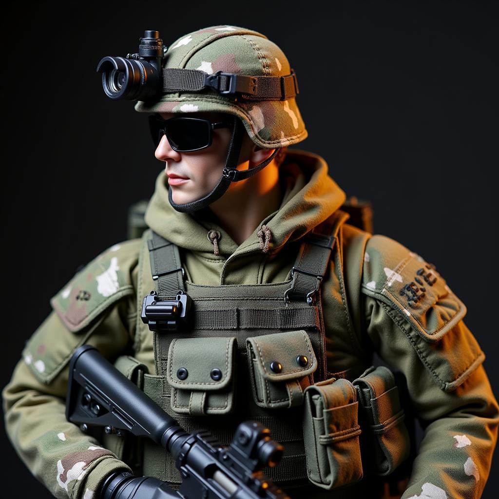 Modern military action figure with detailed gear