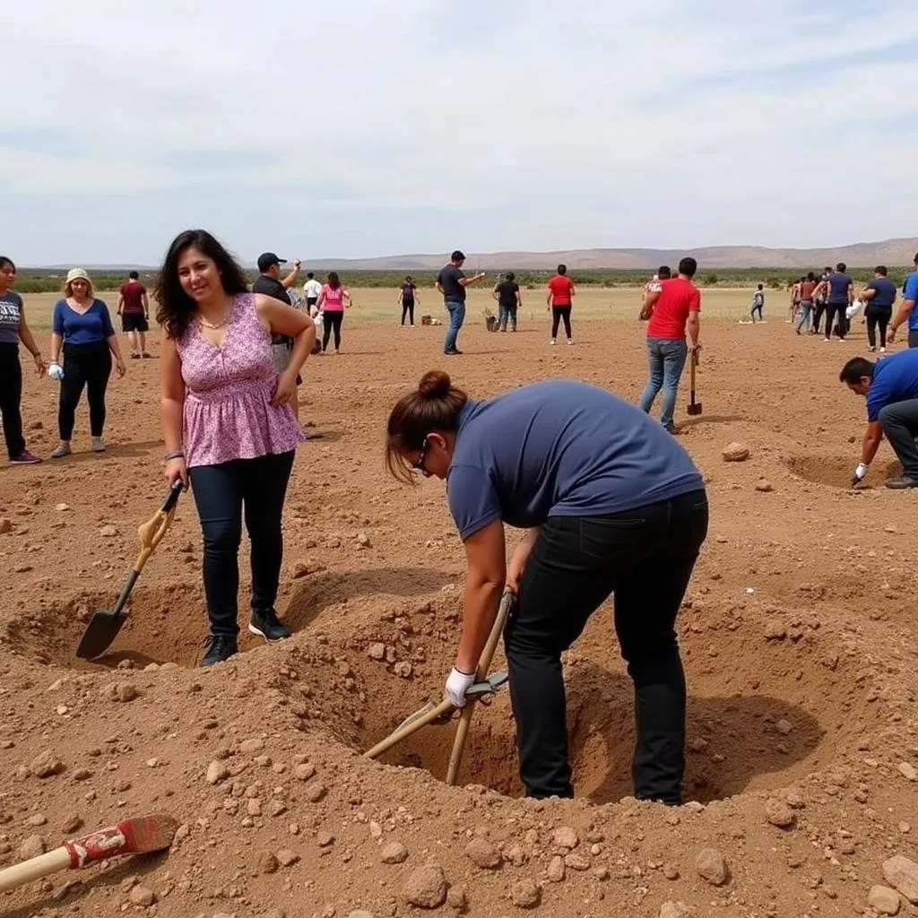 Nhóm gia đình nạn nhân tìm kiếm người thân ở khu vực nông thôn Zacatecas