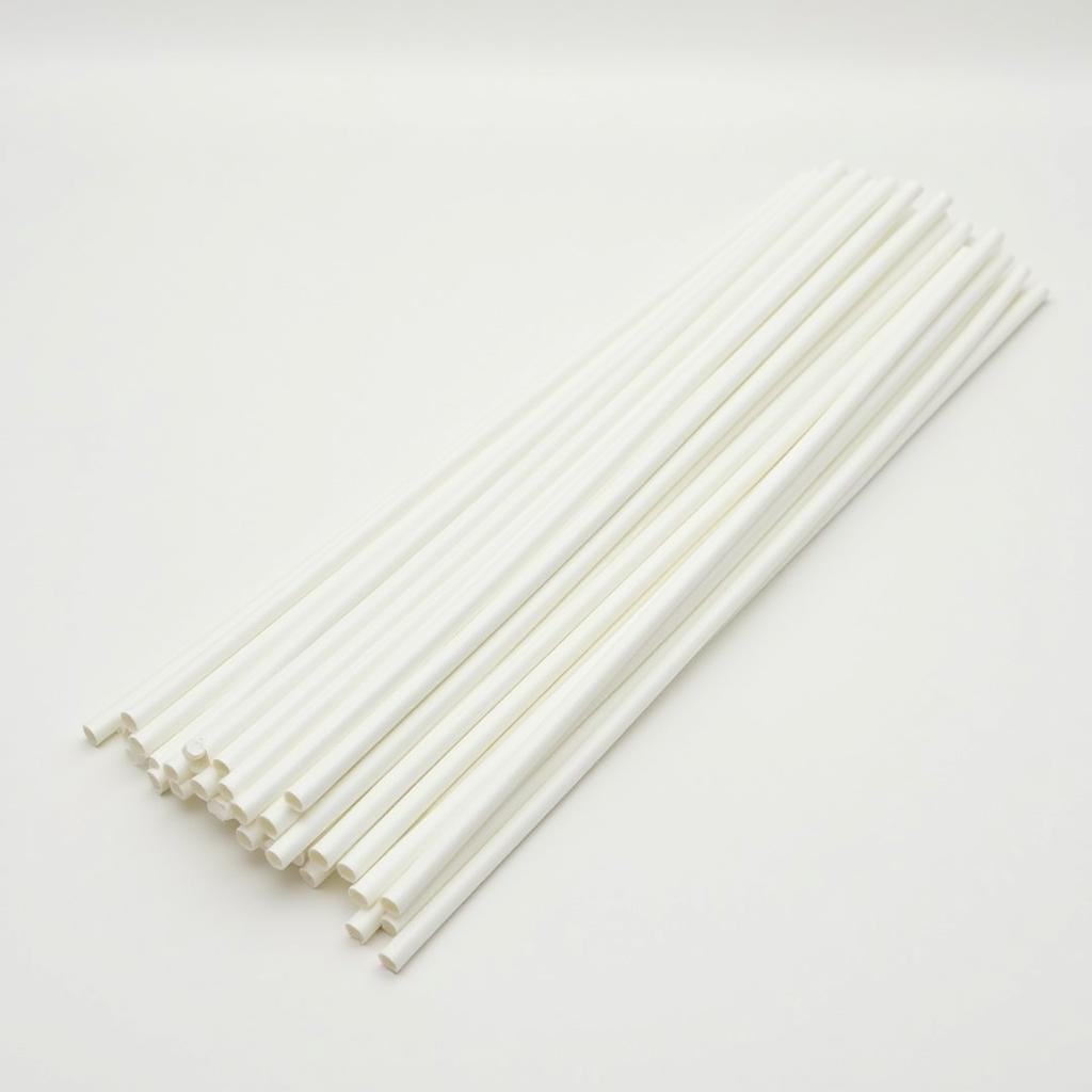 White paper drinking straws in bulk