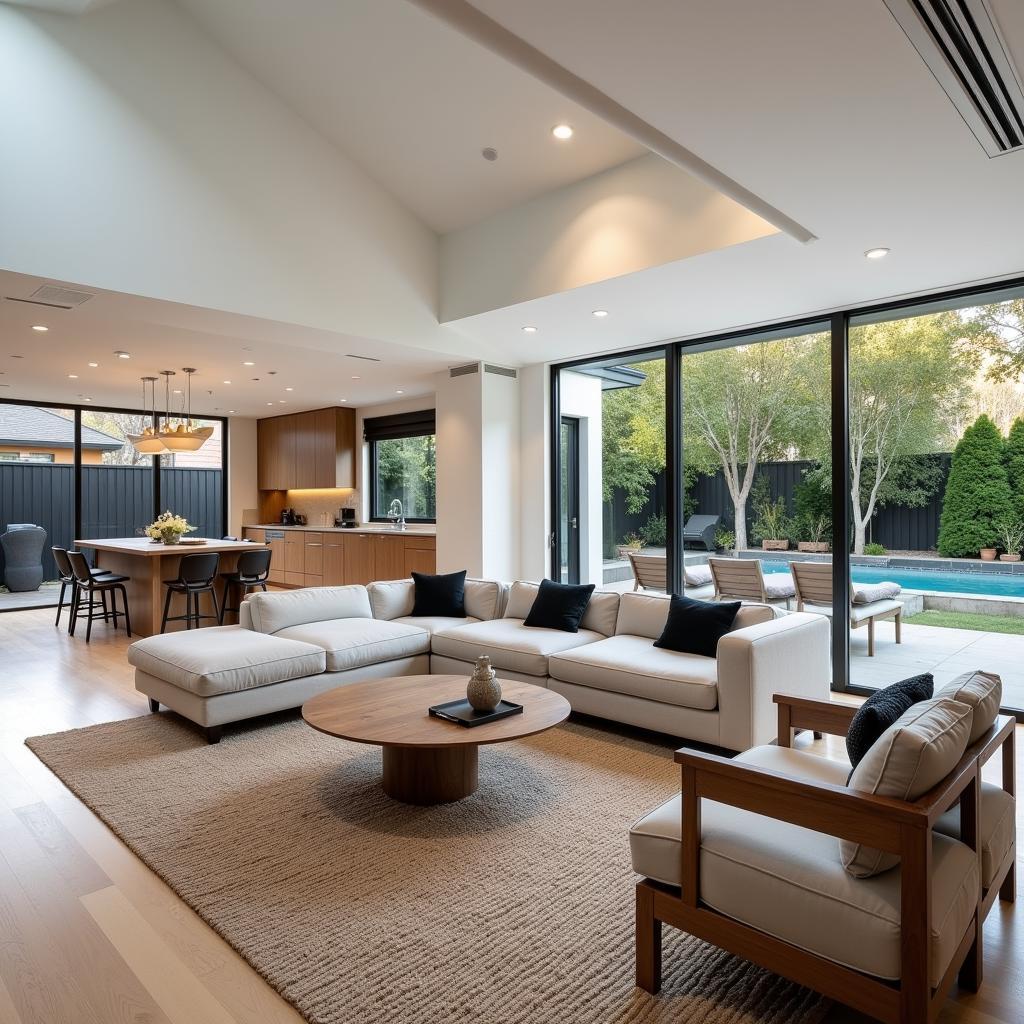 Open Concept Living Area in a 6000 Sqft House