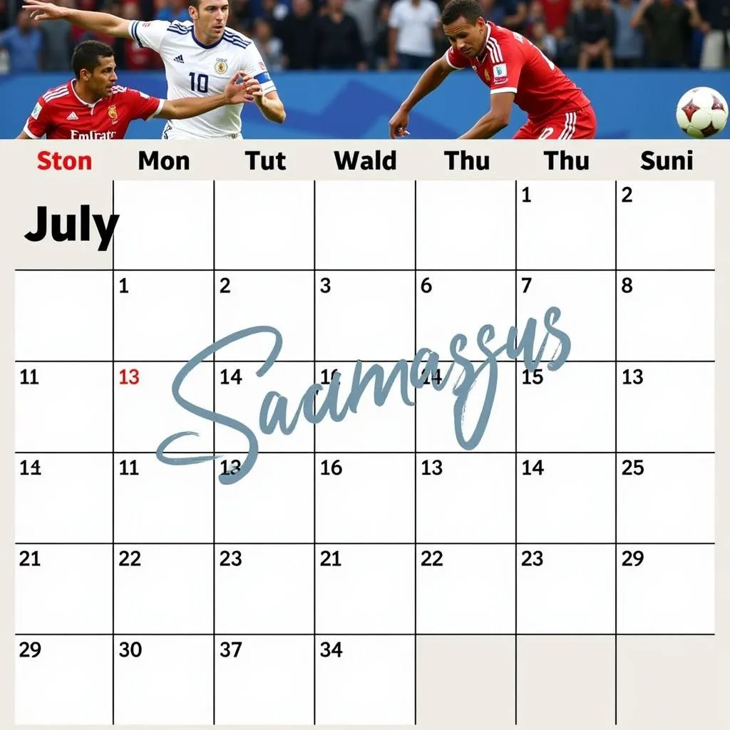 Trang tháng 7 Parnassus Calendar